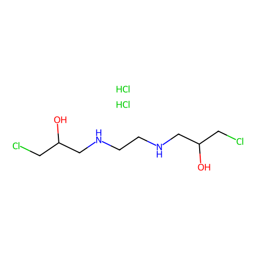 2-Propanol, 1,1'-ethylenediiminobis(3-chloro-, dihydrochloride structure