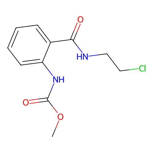 Methyl (2-((2-chloroethyl)aminocarbonyl)phenyl)carbamate structure