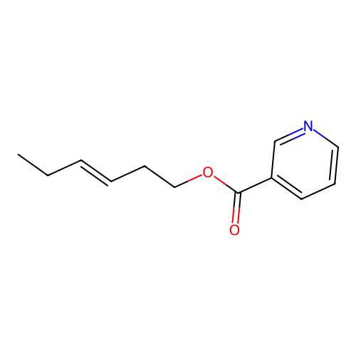 Hex-3-enyl pyridine-3-carboxylate structure