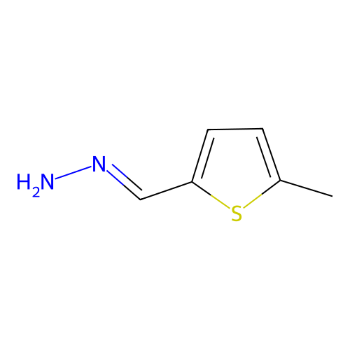 (E)-(5-methylthiophen-2-yl)methylidenehydrazine structure