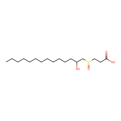 3-((2-Hydroxytetradecyl)sulphinyl)propionic acid structure