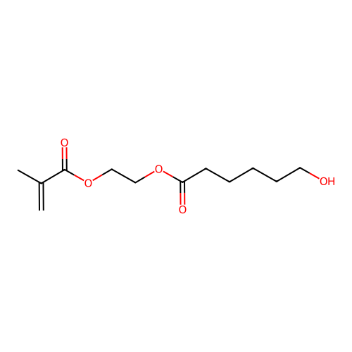 2-((2-Methyl-1-oxoallyl)oxy)ethyl 6-hydroxyhexanoate structure