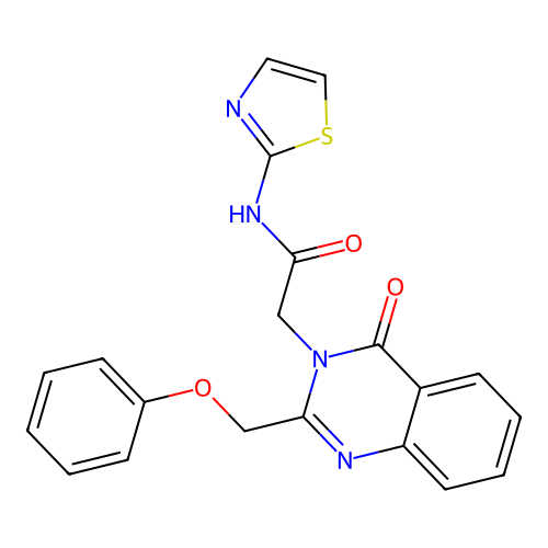 3(4H)-Quinazolineacetamide, 4-oxo-2-(phenoxymethyl)-N-thiazolyl- structure