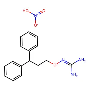 (3,3-二苯基丙氧基)胍硝酸盐 structure