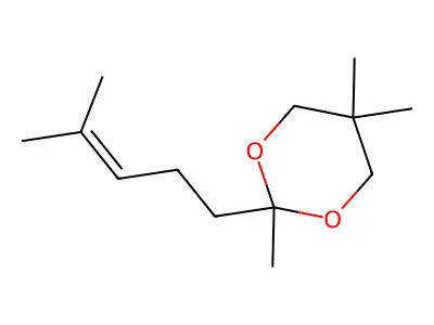 2,5,5-Trimethyl-2-(4-methyl-3-pentenyl)-1,3-dioxane structure