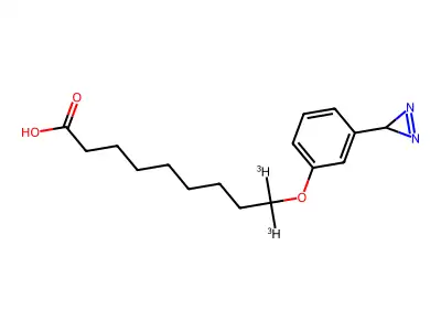 9-[3-(3H-双氮丙啶-3-基)苯氧基]壬酸 structure
