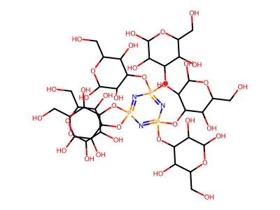 Hexaglucosylcyclotriphosphazene structure