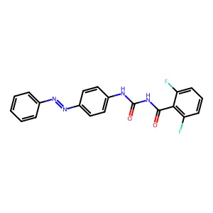 Benzamide, 2,6-difluoro-N-(((4-(phenylazo)phenyl)amino)carbonyl)- structure