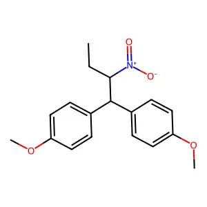 Benzene, 1,1'-(2-nitrobutylidene)bis(4-methoxy- structure