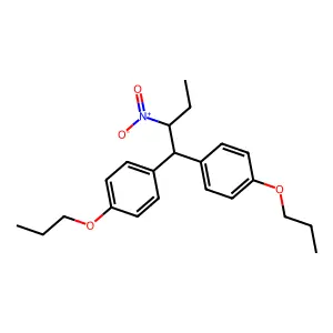 Benzene, 1,1'-(2-nitrobutylidene)bis(4-propoxy- structure