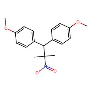 Benzene, 1,1'-(2-methyl-2-nitropropylidene)bis(4-methoxy- structure