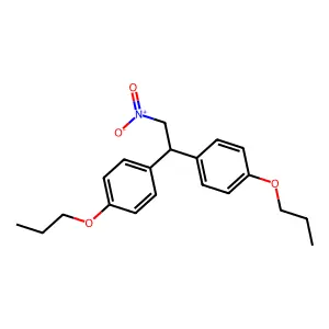 Benzene, 1,1'-(2-nitroethylidene)bis(4-propoxy- structure