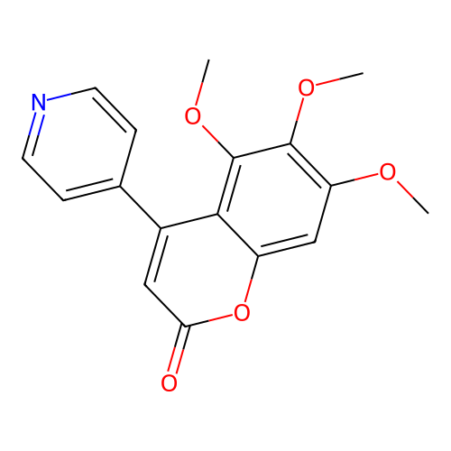 4-(4-Pyridyl)-5,6,7-trimethoxycoumarin structure