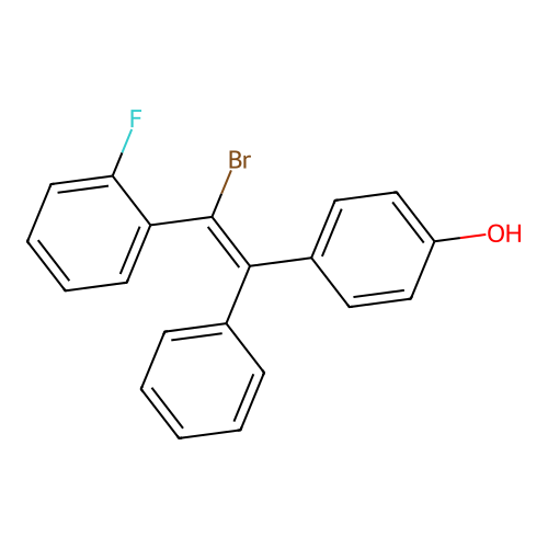 p-(beta-Bromo-2-fluoro-alpha-phenylstyryl)phenol structure