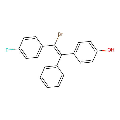 p-(beta-Bromo-4-fluoro-alpha-phenylstyryl)phenol structure