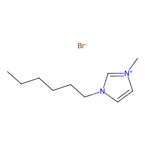 1-Hexyl-3-methylimidazolium bromide structure
