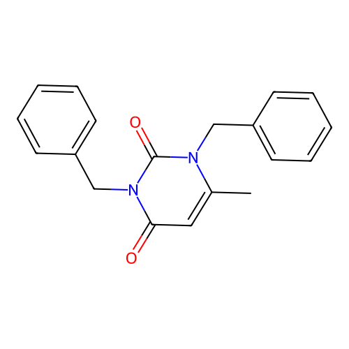1,3-dibenzyl-6-methylpyrimidine-2,4(1H,3H)-dione structure
