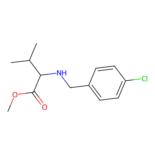 Methyl 2-{[(4-chlorophenyl)methyl]amino}-3-methylbutanoate structure
