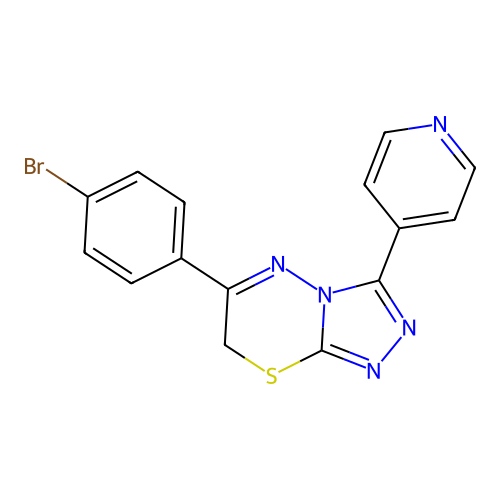 6-(4-Bromophenyl)-3-(4-pyridinyl)-7H-1,2,4-triazolo(3,4-b)(1,3,4)thiadiazine structure