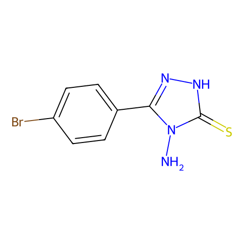 4-amino-5-(4-bromophenyl)-4H-1,2,4-triazole-3-thiol structure