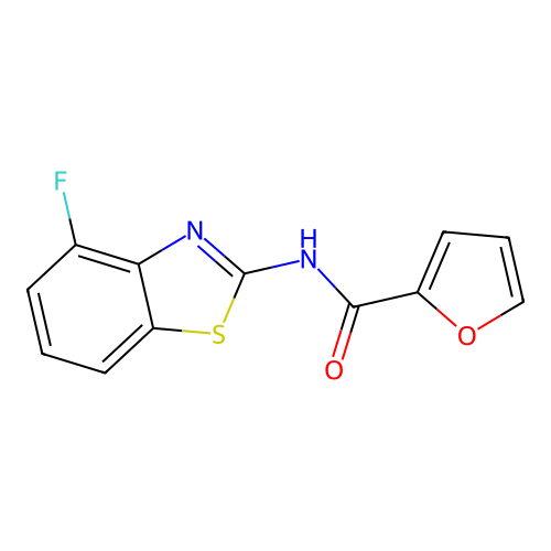 N-(4-fluorobenzo[d]thiazol-2-yl)furan-2-carboxamide structure