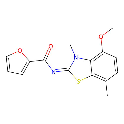 (Z)-N-(4-methoxy-3,7-dimethylbenzo[d]thiazol-2(3H)-ylidene)furan-2-carboxamide structure