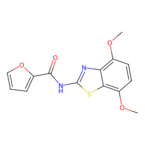 N-(4,7-dimethoxy-1,3-benzothiazol-2-yl)furan-2-carboxamide structure