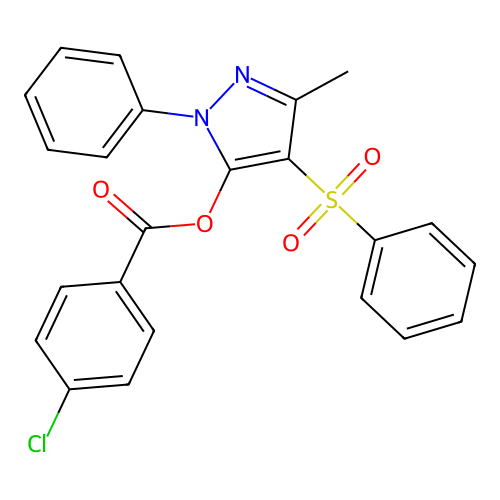[4-(Benzenesulfonyl)-5-methyl-2-phenylpyrazol-3-yl] 4-chlorobenzoate structure