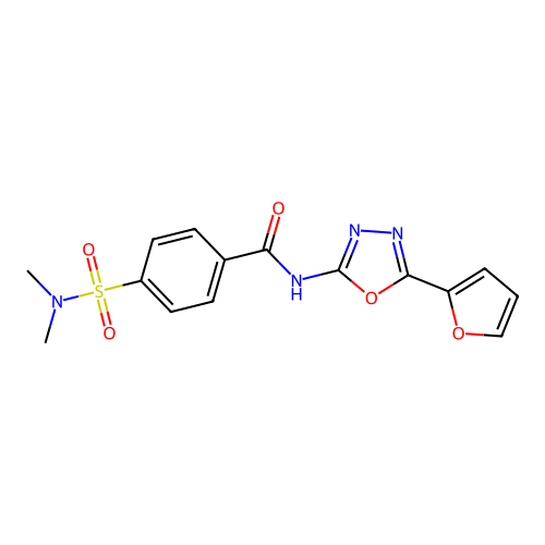 4-(dimethylsulfamoyl)-N-[5-(furan-2-yl)-1,3,4-oxadiazol-2-yl]benzamide structure
