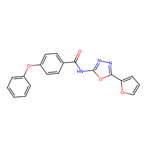 N-(5-(furan-2-yl)-1,3,4-oxadiazol-2-yl)-4-phenoxybenzamide structure