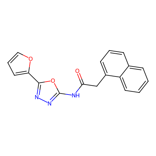 N-(5-(furan-2-yl)-1,3,4-oxadiazol-2-yl)-2-(naphthalen-1-yl)acetamide structure