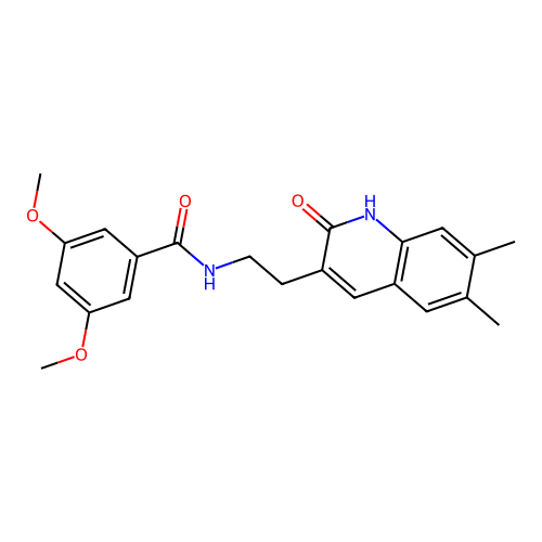 N-(2-(6,7-dimethyl-2-oxo-1,2-dihydroquinolin-3-yl)ethyl)-3,5-dimethoxybenzamide structure