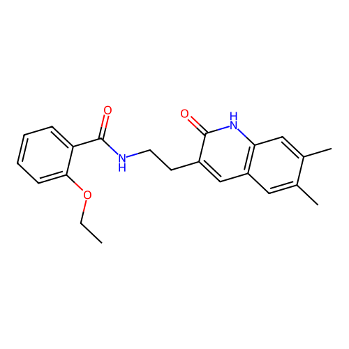 N-(2-(6,7-dimethyl-2-oxo-1,2-dihydroquinolin-3-yl)ethyl)-2-ethoxybenzamide structure