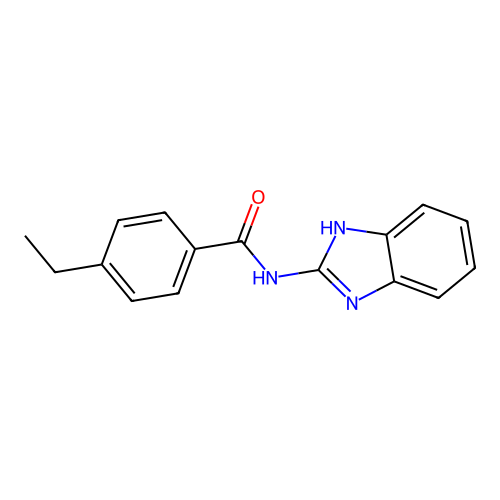 N-(1H-benzimidazol-2-yl)-4-ethylbenzamide structure