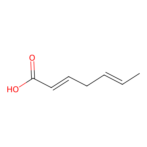 Hepta-2,5-二enoic 酸 structure