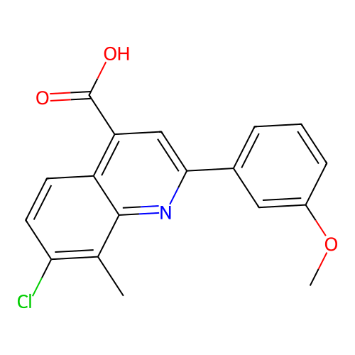 7-Chloro-2-(3-methoxyphenyl)-8-methylquinoline-4-carboxylic acid structure