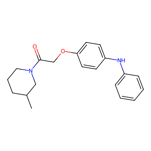 2-(4-Anilinophenoxy)-1-(3-methylpiperidin-1-yl)ethanone structure