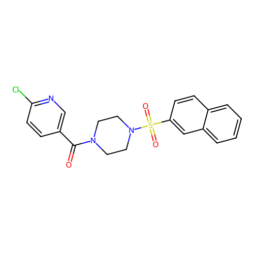 1-(6-Chloropyridine-3-carbonyl)-4-(naphthalene-2-sulfonyl)piperazine structure