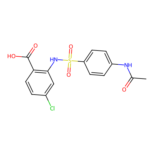 4-Chloro-2-(4-acetamidobenzenesulfonamido)benzoic acid structure