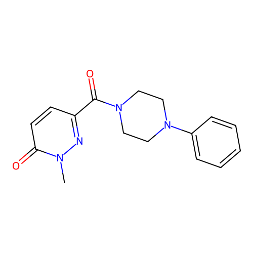 2-Methyl-6-(4-phenylpiperazine-1-carbonyl)pyridazin-3-one structure