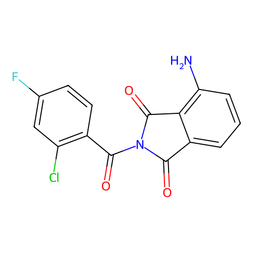 4-Amino-2-(2-chloro-4-fluorobenzoyl)isoindole-1,3-dione structure