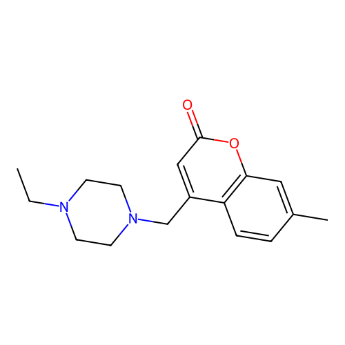 4-[(4-ethylpiperazin-1-yl)methyl]-7-methyl-2H-chromen-2-one structure