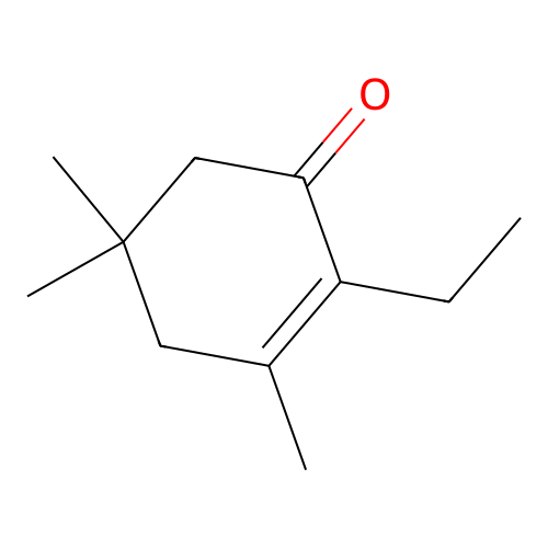 2-Ethyl-3,5,5-trimethylcyclohex-2-en-1-one structure