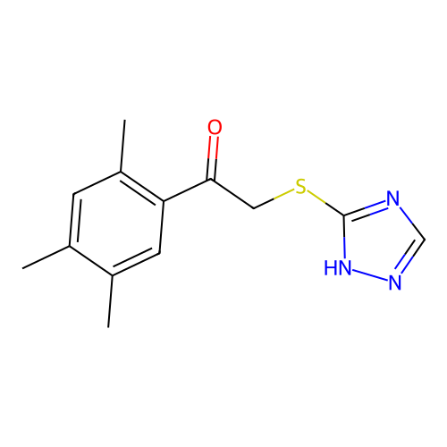 2-((4h-1,2,4-Triazol-3-yl)thio)-1-(2,4,5-trimethylphenyl)ethan-1-one structure