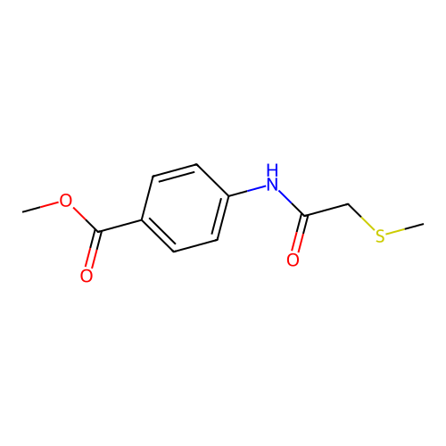 Methyl 4-(2-(methylthio)acetamido)benzoate structure