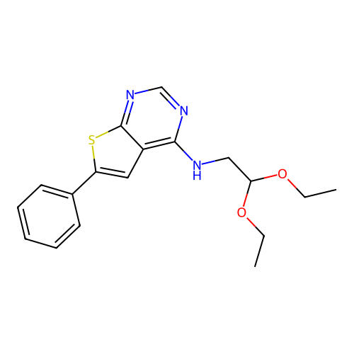 N-(2,2-diethoxyethyl)-6-phenylthieno[2,3-d]pyrimidin-4-amine structure
