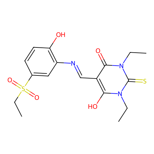 1,3-Diethyl-5-[[[5-(ethylsulfonyl)-2-hydroxyphenyl]amino]methylene]dihydro-2-thioxo-4,6(1H,5H)-pyrimidinedione structure