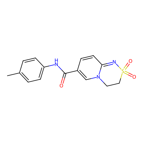 N-(4-methylphenyl)-2,2-dioxo-3,4-dihydropyrido[2,1-c][1,2,4]thiadiazine-7-carboxamide structure