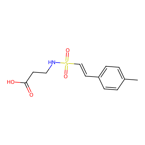 3-[2-(4-Methylphenyl)ethenesulfonamido]propanoic acid structure