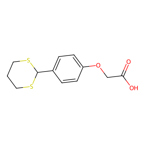 2-(4-(1,3-Dithian-2-yl)phenoxy)acetic acid structure